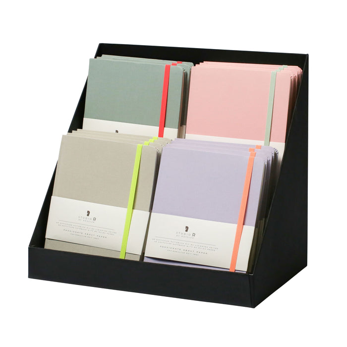 Notizbuch „Neon“ | A5 | Soft Cover - Stoffbezug | Mit Gummizug | eukalyptus