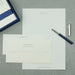 Briefpapierbox personalisiert, Creme Inhalt, Blau