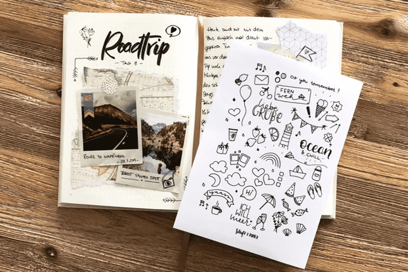  Journal mit Punkteraster und 100 g/m2 Papier