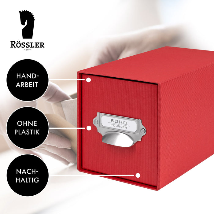 1er Schubladenbox für CDs, Rot