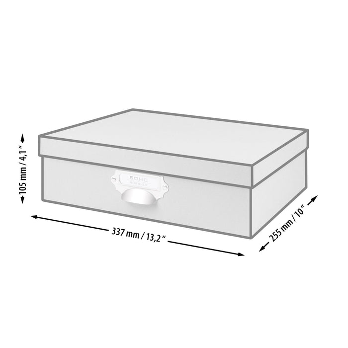 Aufbewahrungsbox mit Griff, Weiß