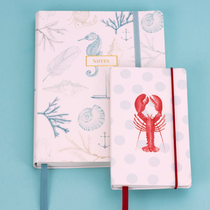 Pocket Notizbuch „Meer Liebe“ | A6 | Soft Cover | Mit Leseband | Hummer