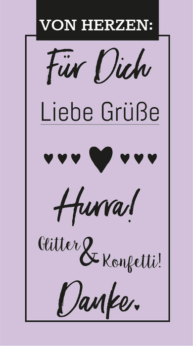 Retro-Stempel Set, von Herzen